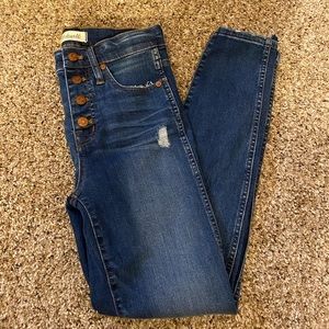 Madewell 10” high rise button fly jeans